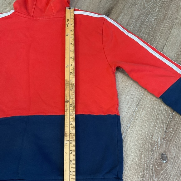 Adidas - Red & Blue Hooded Sweatshirt - Youth Medium 10-12 - Picture 12 of 13